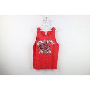 Vtg 90s Mens Medium Broken Spoke Saloon Sturgis Motorcycle Tank Top T-Shirt USA